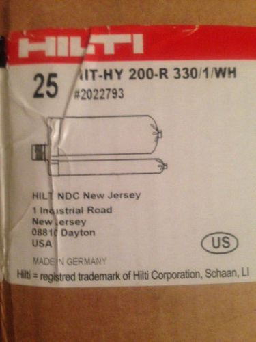 Hilti epoxy hy-200 r 330 ml (1) case (25 tubes per case) for sale