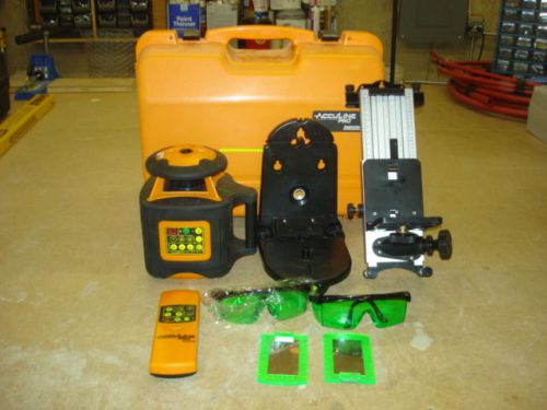 Johnson acculine pro 40-6540 automatic-leveling rotary laser level greenbrite for sale
