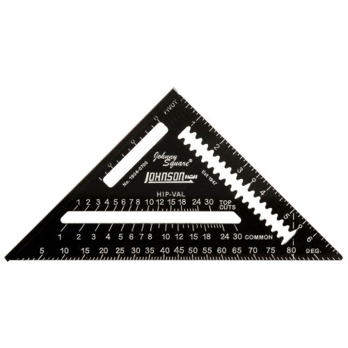 Johnson 1904-0700 7-inch professional aluminum ez-read rafter angle square for sale