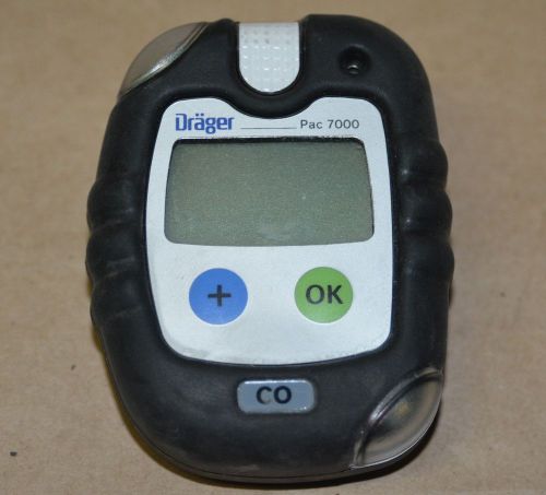 Draeger Pac 7000 8318970 Personal Alarm Gas Detector for CO &amp; 8318396 &amp; 8318657