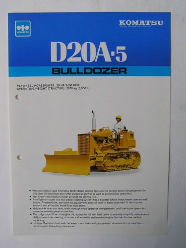 KOMATSU D20A-5 Bulldozer Brochure Japan