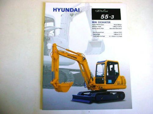 Hyundai 55-3 Robex Mini Excavator Brochure