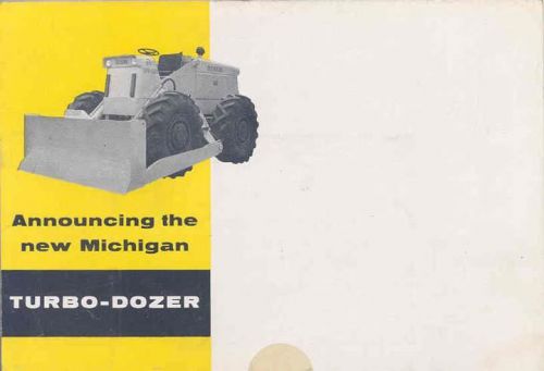 1957 ? michigan model 180 turbo dozer mailer brochure with reply postcard wu5636 for sale
