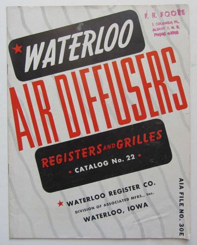 Waterloo Air Diffusers Registers &amp; Grilles OLD Ad shows 4 Hotel Interior Photos