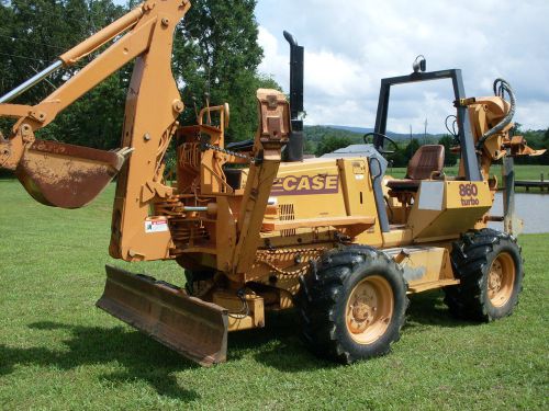 Case 860 CABLE plow backhoe 1620hrs new blade W/shute no trencher JOB ready !