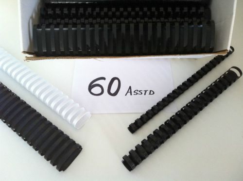 60 Assorted Plastic Binding Combs 21 Ring (16-52mm)