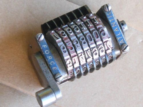 Printing press atlantic force 7 digit rotary numbering mach.- straight for sale
