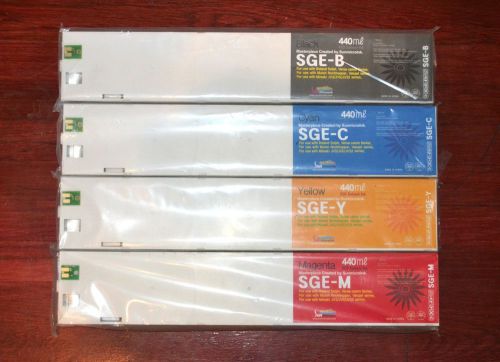 Lot of 4pcs  Eco Solvent Ink Cartridge 440ML for Mimaki , roland , mutoh w/chip
