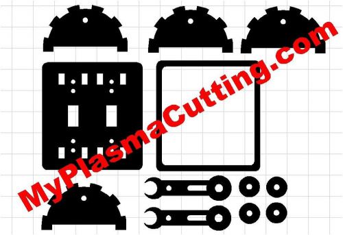 Steam punk light switch cnc dxf format cutting file for plasma, laser (double) for sale
