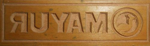 Vintage Printer Letterpress Wood Block Type Mayur Ad Block Unused s1166