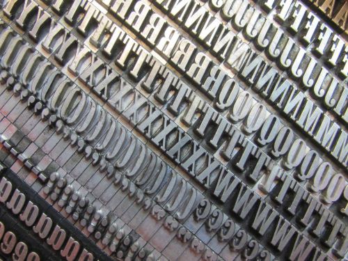 Letterpress Lead Type 18 Pt. Contact Bold Condensed Italic ATF # 691  B26