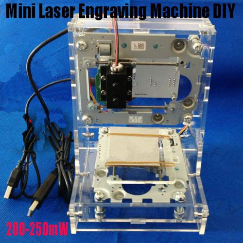 Diy mini laser 200-250mw engraving machine carving logo picture marking printer for sale
