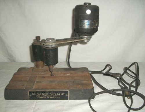Antique green instrument co name plate edger model 500 nameplate milling machine for sale