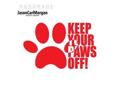 JCM® Iron On Applique Decal, Dog Paws Red