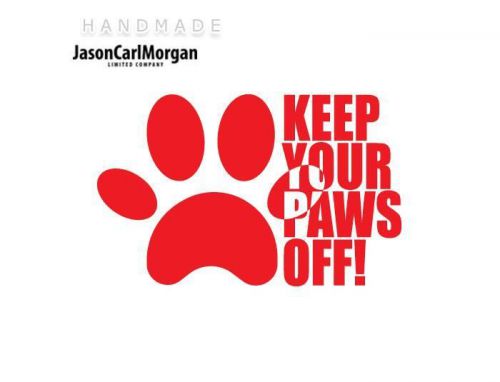JCM® Iron On Applique Decal, Dog Paws Red