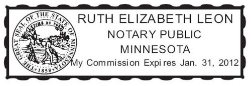 For Minnesota NEW Pre-Inked OFFICIAL NOTARY SEAL RUBBER STAMP Office use