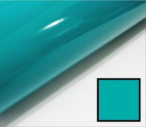 1 Roll 12&#034; X 10&#039; Gloss Exterior Turquoise Blue Oracal 651 Vinyl Sign or Craft