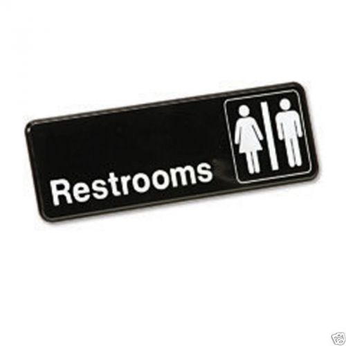 Restrooms Sign 3x9 - Toilet, Bathroom