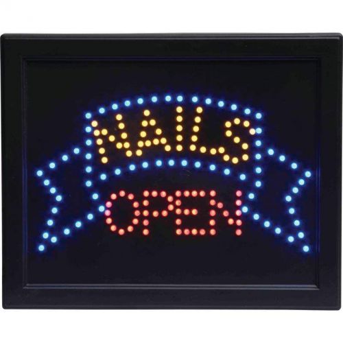 Mitaki-Japan NAILS/OPEN Programmed LED Sign Bright Business New Customers