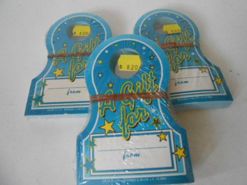 180 GIFT TAGS FAVORS  BOTTLE NECK TYPE &#034;A GIFT FOR YOU&#034; SLIP OVER BOTTLE