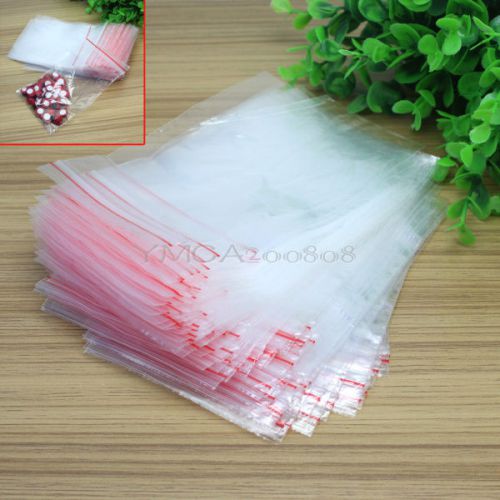 100Pcs Plastic Zip Lock Ziplock Reclosable Bags Jewelry Gift Packaging 9x13cm