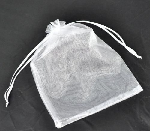 250pcs 17x23cm white organza wedding gift bags&amp;pouches for sale