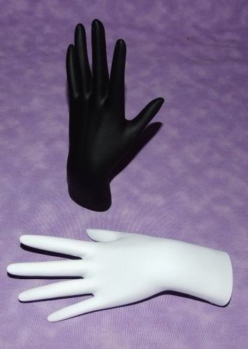 BLACK AND WHITE POLYSTYRENE HAND DISPLAYS FOR RINGS AND BRACELETS