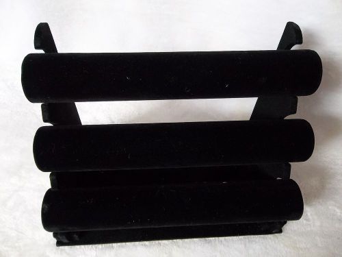 jewelry display bracelet bangle display three tiers T bar black