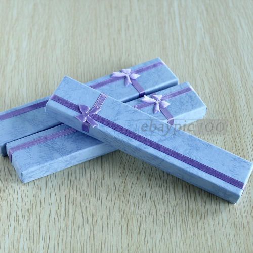 5 Rectangle Jewellery Gift Boxes for Bracelets Pendant Earring Necklace 7.9x1.6&#034;