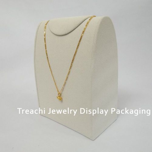 7.2&#034; Mannequin Necklace Display Jewelry Display Stand Holder Show Beige Velvet