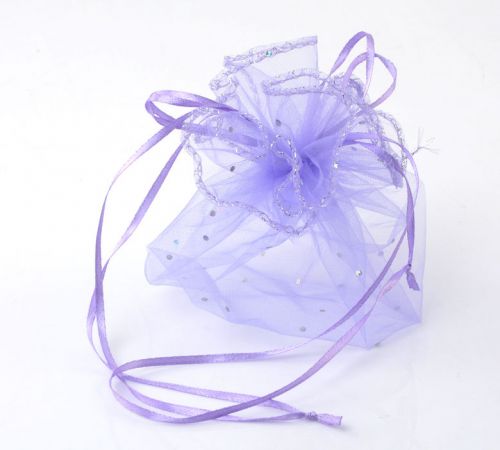 200pcs purple organza wedding gift bags &amp; pouches 40cm(15 6/8&#034;) dia. for sale