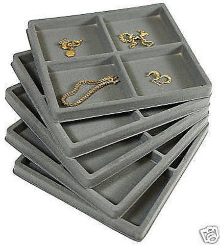 5-4 COMPARTMENT GRAY INSERT TRAY SHOWCASE DISPLAY