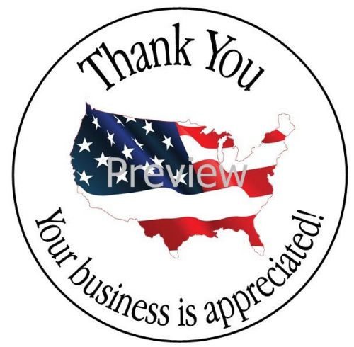AMERICAN FLAG USA #18 THANK YOU STICKER LABELS