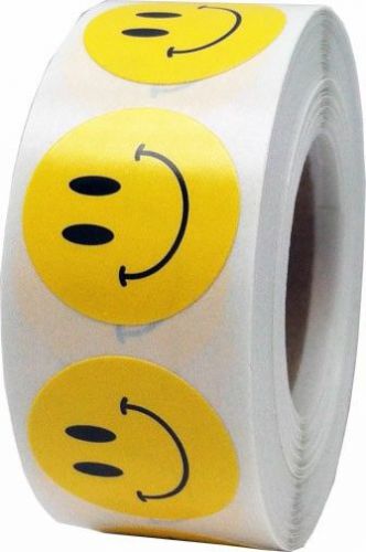 Smiley Face Stickers - 3/4&#034; Round Adhesive labels - 500 Total Stickers