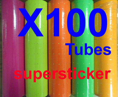 100 Tubes Colors X 500 Tags labels Refill for MX M L-5500 MX 989 Motex Price Gun
