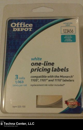 White One-line Pricing Label - 525-155