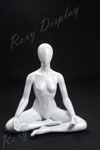 Fiberglass Female Yoga Mannequin Seated in OM Style #MC-YOGA01