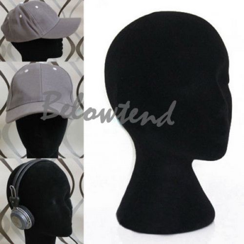 Fashion Black Styrofoam Foam Manikin Head Stand Model Display Wig hair