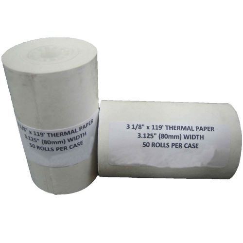 FD-100 3-1/8&#034; x 119&#039; THERMAL RECEIPT PAPER - 400 NEW ROLLS