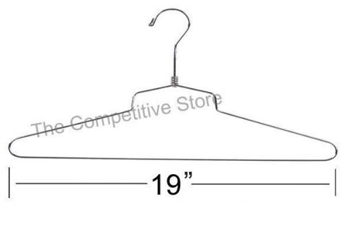 19&#034; Salesman Metal Clothing Hanger With Regular Hook &amp; Twist Joint - 50 Pieces