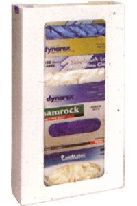 Rackems 4 box vertical plastic box glove dispenser in white heavy duty plastic for sale