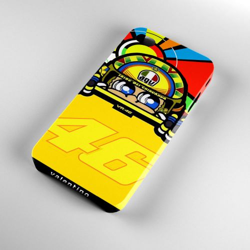 Valentino Rossi 46 Moto GP Art Logo iPhone 4/4S/5/5S/5C/6/6Plus Case 3D Cover