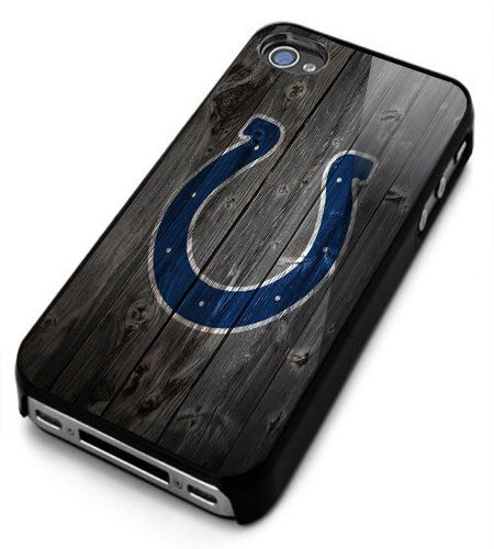 Indianapolis Colts Wood Logo For iPhone 4/4s/5/5s/5c/6 Black Hard Case