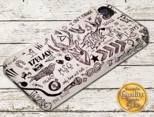 One Direction 1D Collage Vintage Tattoo iPhone 4/5/6 Samsung Galaxy A106 Case