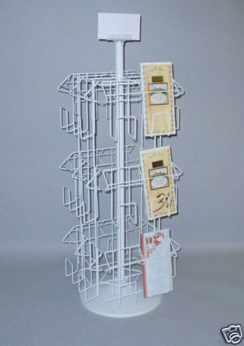 Greeting note card display 24 pkt spinner counter 4 1/4 made in usa for sale