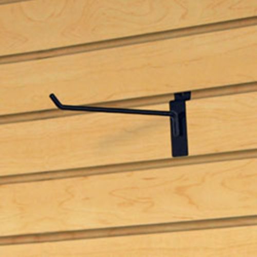 6&#034; Slatwall Slatgrid Panel Display Metal Hook Peg Hanger Black-Lot of 85 NEW