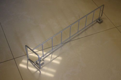 Lot of 10 Silver CENTER Lipped Shelf Dividers for Gondola -3&#034; High,17&#034; Deep-USED
