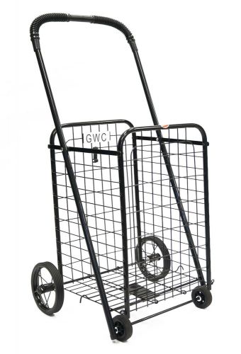 Small Folding Stationary Shopping Cart Black (SC-1006A)