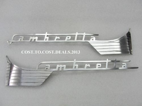 2X-LAMBRETTA SIDE PANEL EMBELISHER BADGE PAIR Li SX TV SERIES 1 2 3 125/150