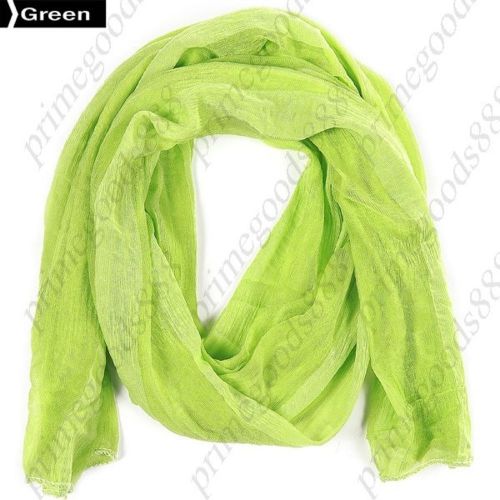 Splicing Casual Chiffon Purity Patchwork Fashion Women&#039;s Scarves Deal Green